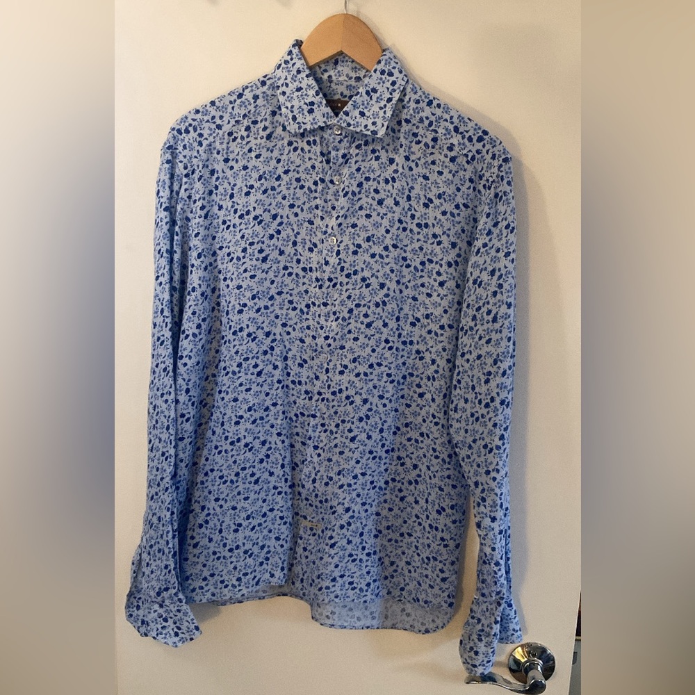 Floral Blue Men's Shirt